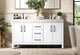 Home Living 60" Double Bathroom Vanity, White