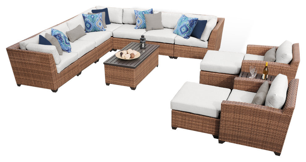 Laguna 13 Piece Outdoor Wicker Patio Furniture Set 13a