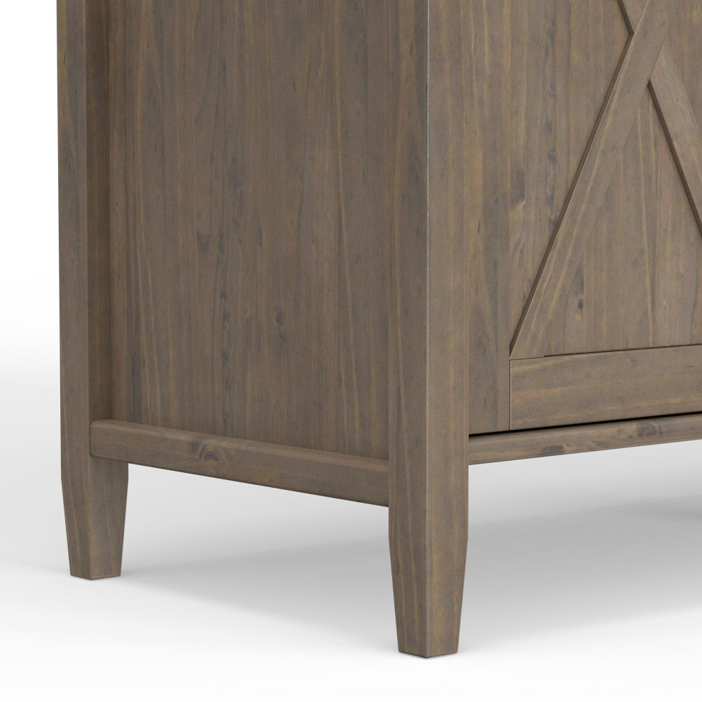 Ela Solid Wood Medium Tv stand, Smoky Brown