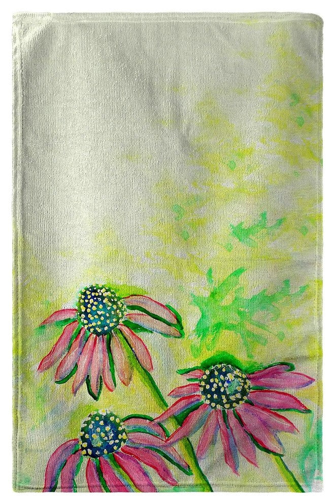 Betsy Drake Cone Flowers Beach Towel