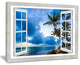 "Window Open To Cloudy Blue Sky" Landscape Wall Art Print, 40"x30"