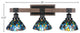 Tacoma 3-Light Bath Bar, Blue Mosaic Art