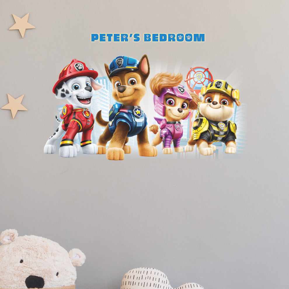 Paw Patrol Peel and Stick Giant Wall Decals With Alphabet