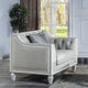 ACME Katia Chair in Gray Linen & White Finish