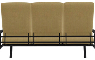 Belle Isle Cushion 3-Seat Outdoor Sofa, Stucco/Black