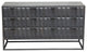 6-Drawer Solid Mango Wood Dresser in Smoke Grey Finish Gun Metal Finished Legs