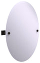 Montero Contemporary Frameless Oval Beveled Edge Tilt Mirror, Oil Rubbed Bronze