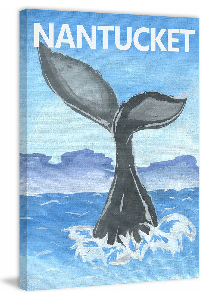 "Whale's Tale" Painting Print on Wrapped Canvas, 24x36