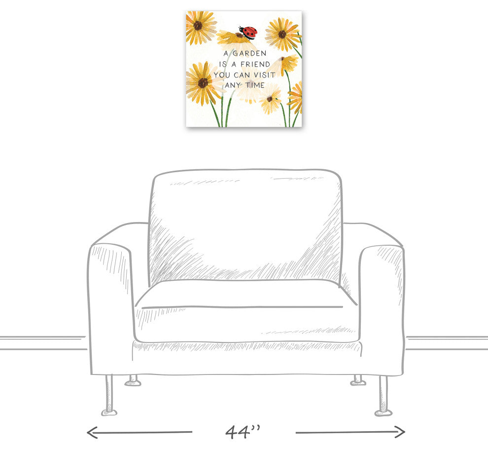 Garden Friend 2 16x16 Canvas Wall Art