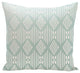 Fishbones Geometric Print Pillow, Seaside, 16"x16"