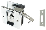 Genuine Solid Brass Pocket Privacy Pull, Polished Chrome