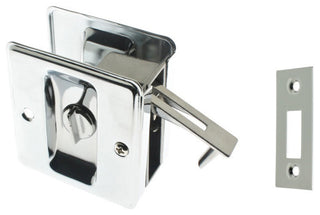 Genuine Solid Brass Pocket Privacy Pull, Polished Chrome