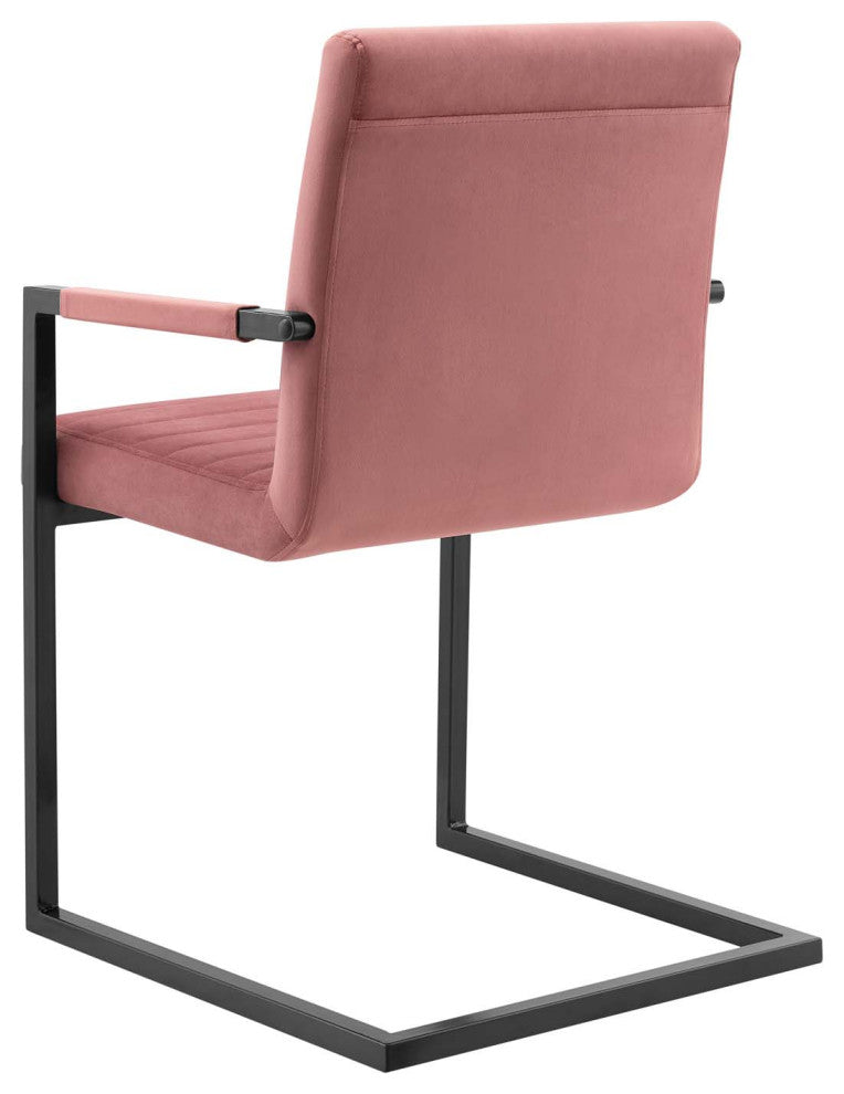 Side Dining Chair, Set of 2, Velvet, Pink, Modern, Bistro Restaurant Hospitality