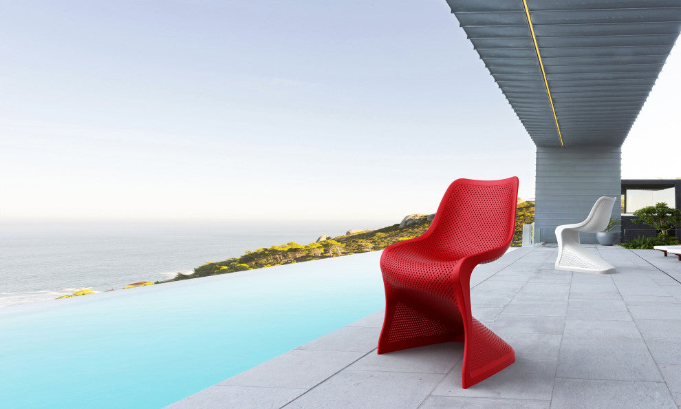 Compamia Bloom Outdoor Dining Chairs, Set of 2, Red