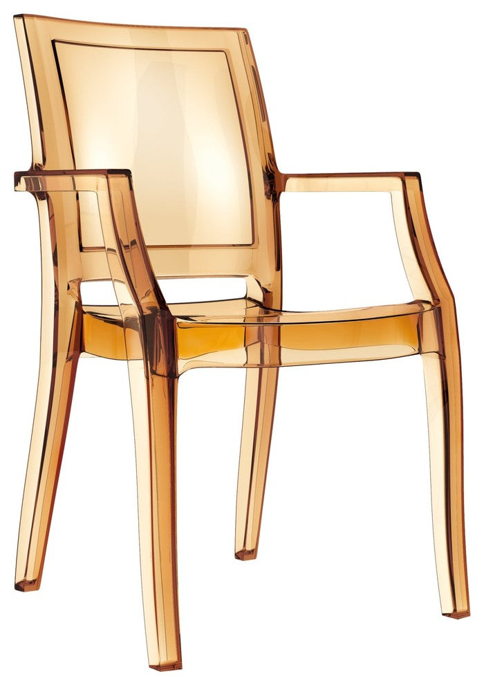 Compamia Arthur Dining Chairs, Set of 4, Transparent Amber