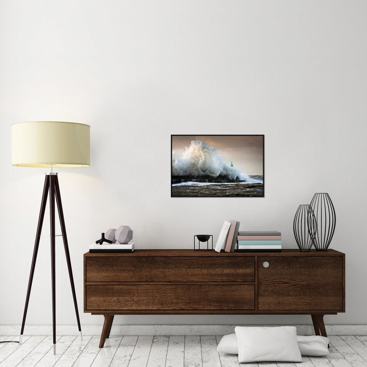"The Wall" Framed Canvas Giclee by Niels Christian Wulff, 31x21"