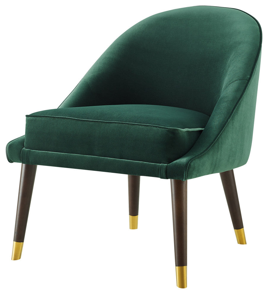Avalon Velvet Accent Chair, Green