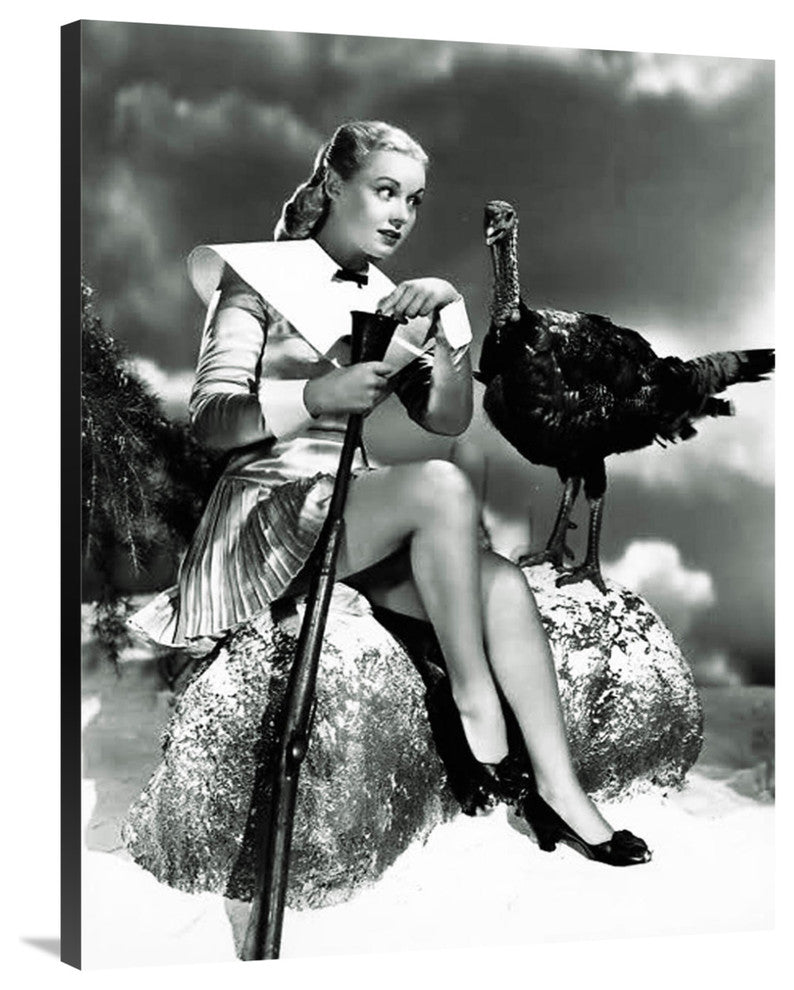 "Doris Day with a Thanksgiving Turkey" Canvas by Hollywood Photo Archive, 31x40"