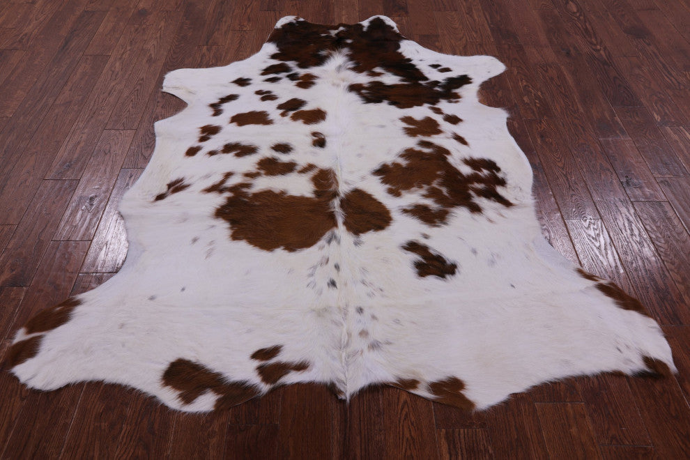 Organic Natural Hair-On Cowhide Area Rug 6' 8" X 5' 10" C1846