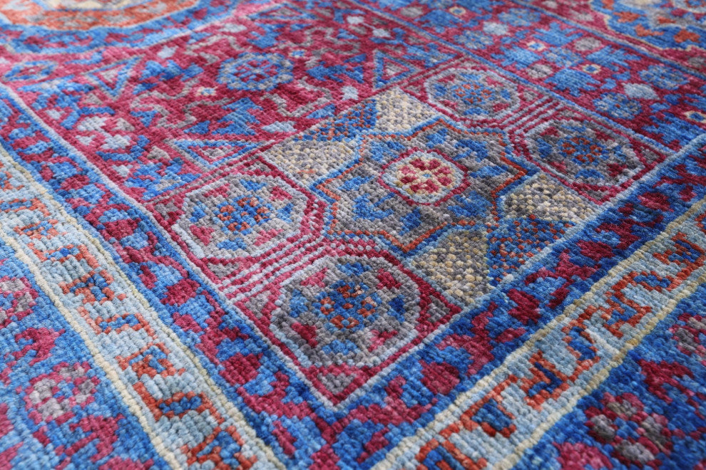 4' 0" X 5' 9" Hand Knotted Geometric Mamluk Wool Rug - Q12265