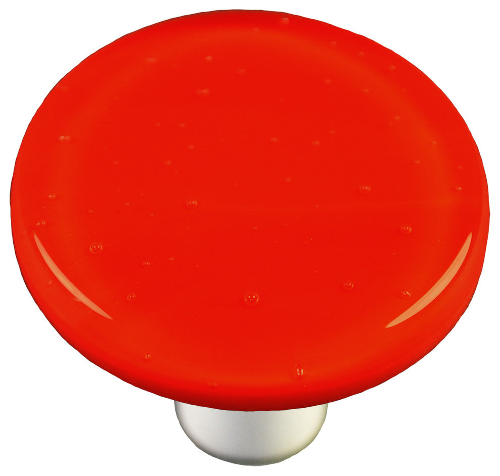 Tomato Red Knob Round, Black Post