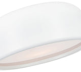 Campton 3 Light Drum Shade Flush Mount With White Finish