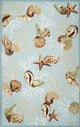 HomeRoots 7' x 9' Polyester Blue Area Rug