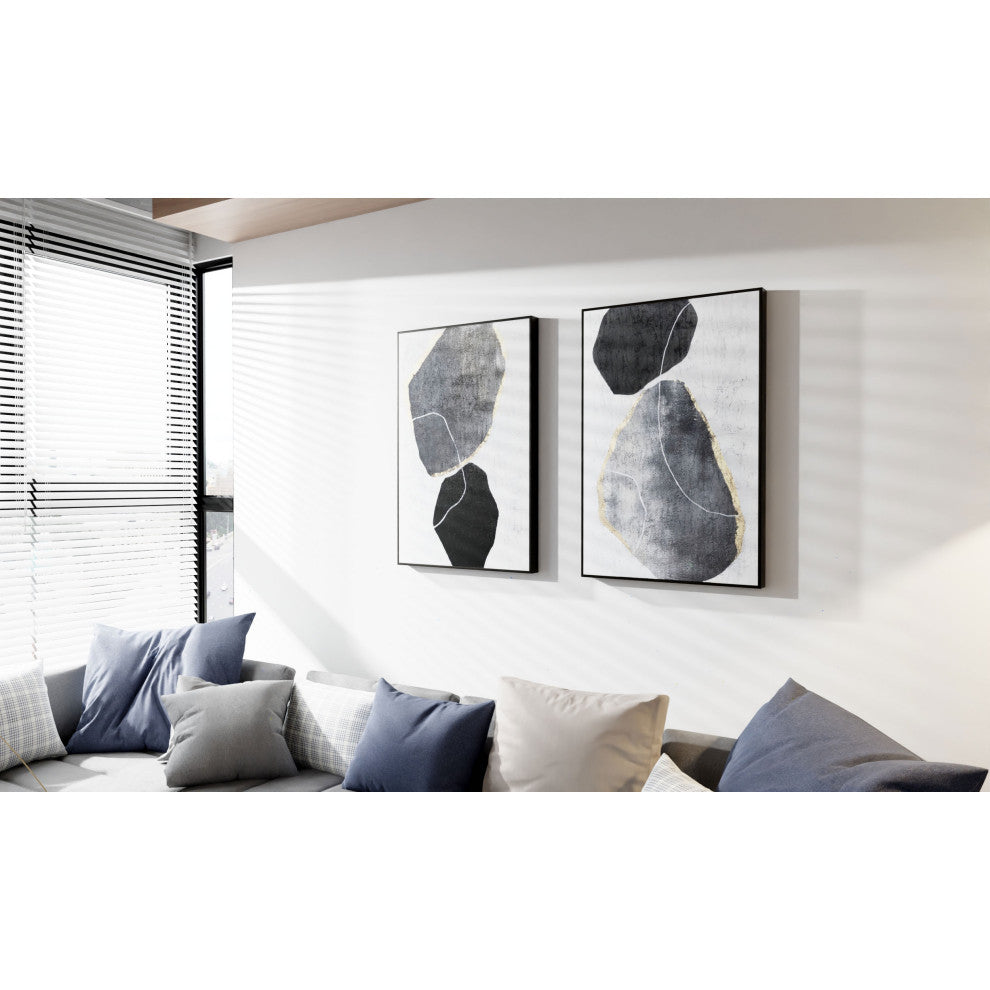Stoney Silhouettes Hand Painted Canvas, Stoney Silhouettes Ii