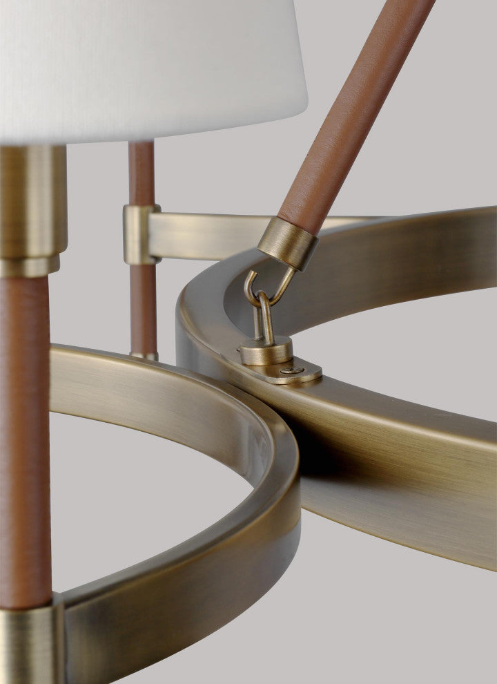 Katie Large Chandelier, Time Worn Brass