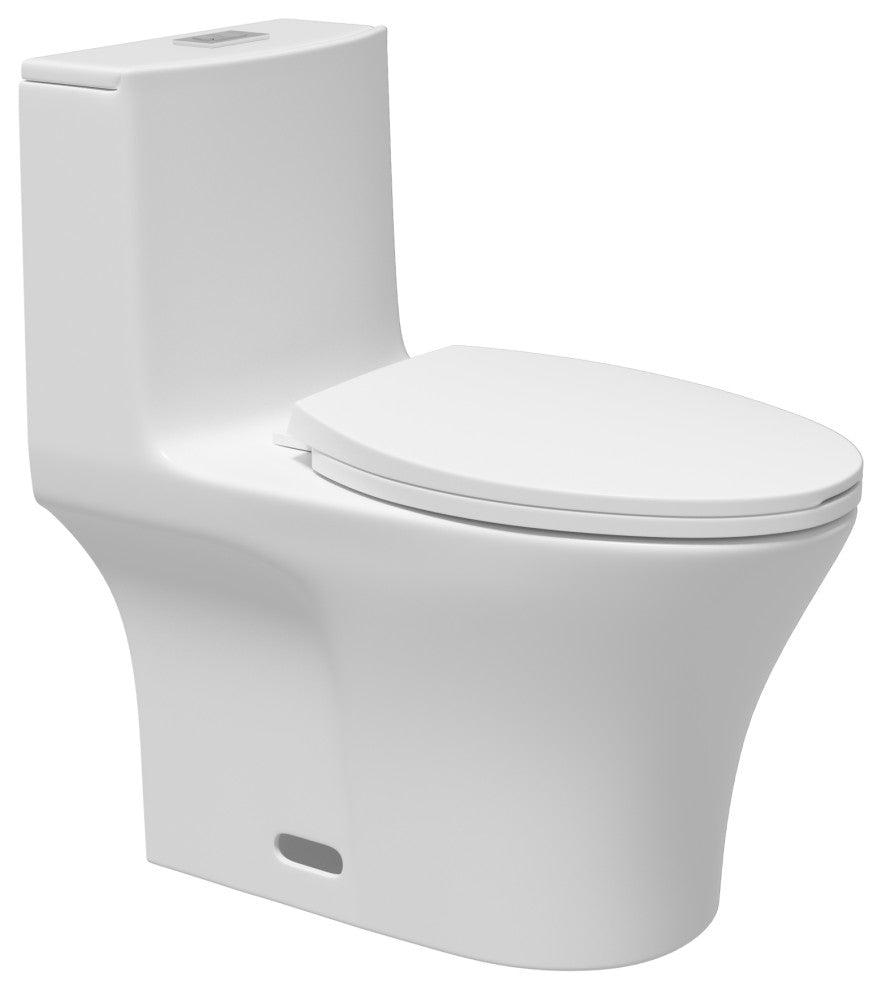 One-piece Floor Mounted Elongated Toilet, 1.27 GFP