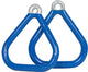 Swing Set Coated Triangle Trapeze Rings, Set of 2, Blue