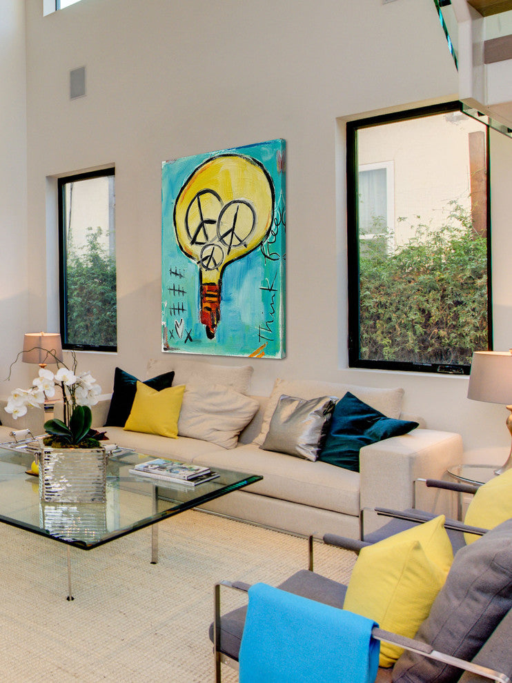 "Light Bulb" Painting Print on Canvas by Tori Campisi