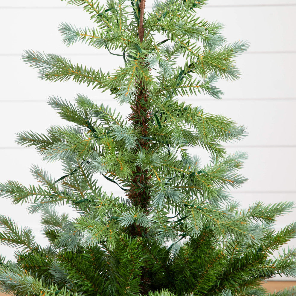 3ft. Pre-Lit Artificial Christmas Tree, Planter, 30 Warm White LED Lights