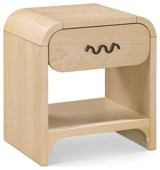 Hayes Night Stand / Side Table, Black, Natural