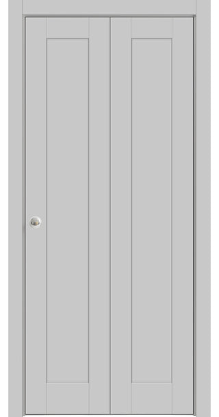 Sliding Closet Bi-fold Doors 64 x 96 | Quadro 4111 Matte Grey