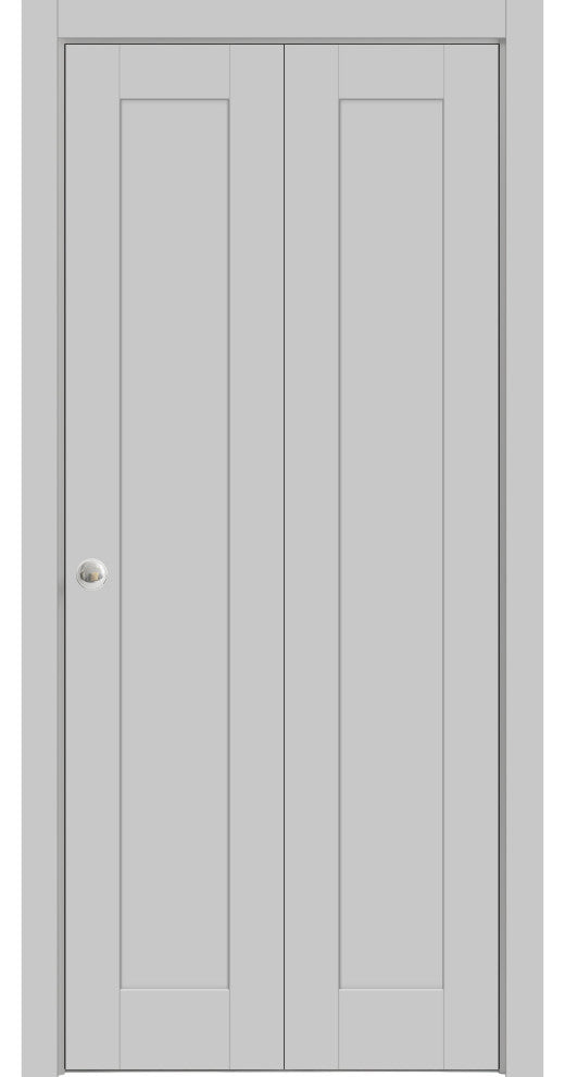 Sliding Closet Bi-fold Doors 64 x 96 | Quadro 4111 Matte Grey