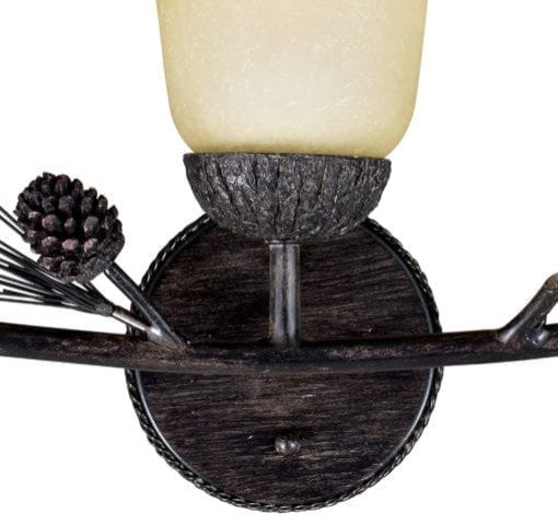 Vaxcel Sierra 3 Vanity Light, Black Walnut