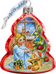 Keepsake Nativity Santa Angel Scenic Glass Ornament