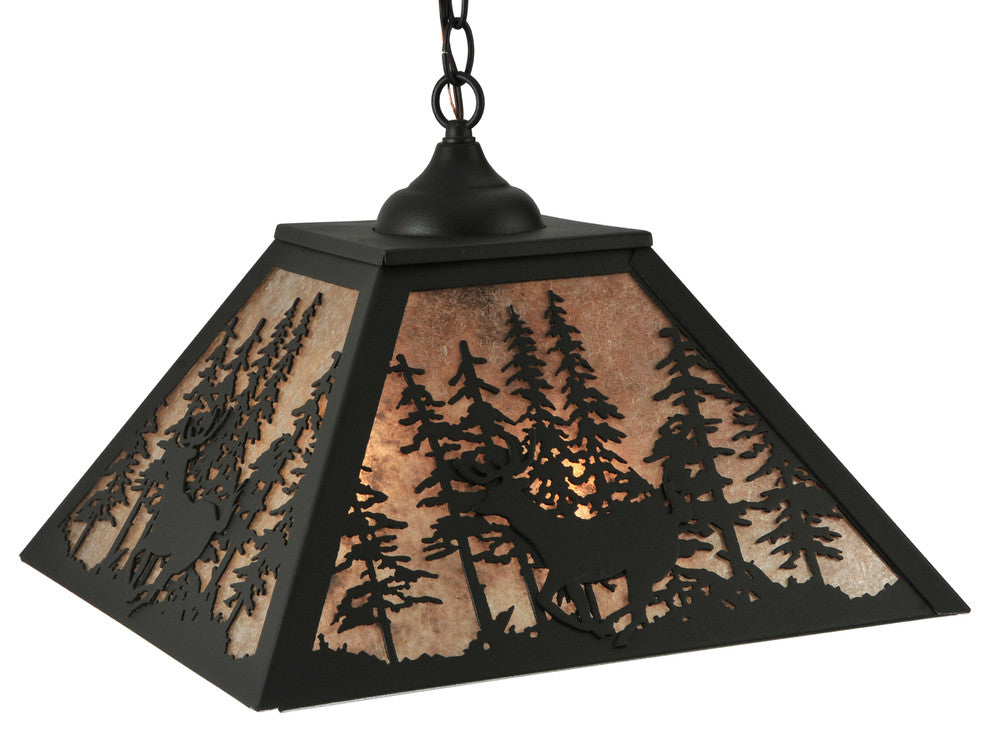 17Sq Deer through the Trees Pendant