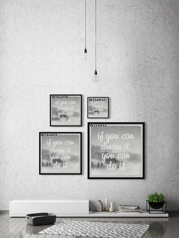 "Dream It and Do It" Framed Painting Print, 32x32