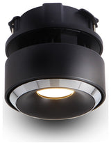 Integrated LED Flush Mounted Adjustable Downlight Commercial Grade, Black