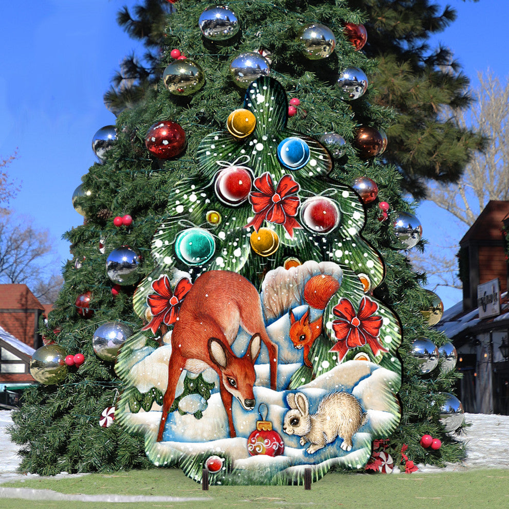 Forest Friends Tree Free Standing Garden Decor
