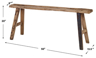 Uttermost Paddock Rustic Bench