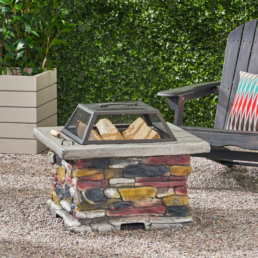 GDF Studio Tundra Square Fire Pit