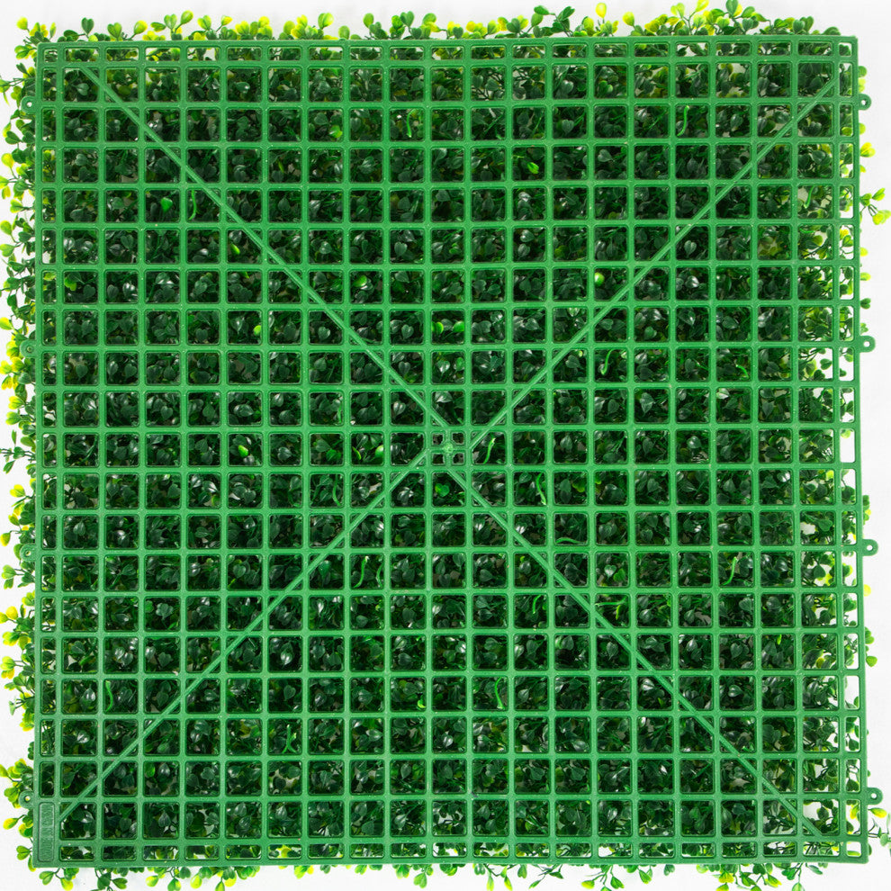 Artificial Boxwood Panels 20"x20" Hedge Plant Privacy Fence Screen, 16 Pcs