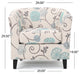 GDF Studio Palisades White and Blue Fabric Club Chair