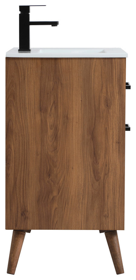 Beatrice 24" Bathroom Vanity, Walnut Brown