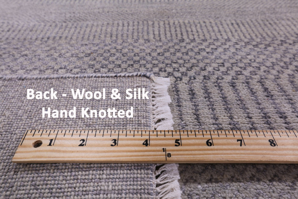 Wool and Silk Hand-Knotted Savannah Gabbeh Rug 9' 1" X 12' 2" Q6622