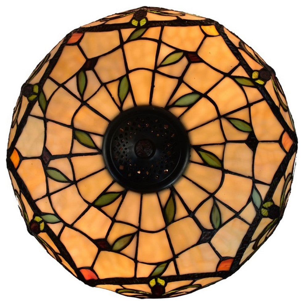 Amora Lighting AM313TL16B Tiffany Style Multi-Color Table Lamp 23 Inches Tall