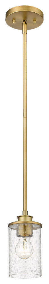 Zlite 492MP-OBR 1-Light Mini Pendant, Clear Seedy